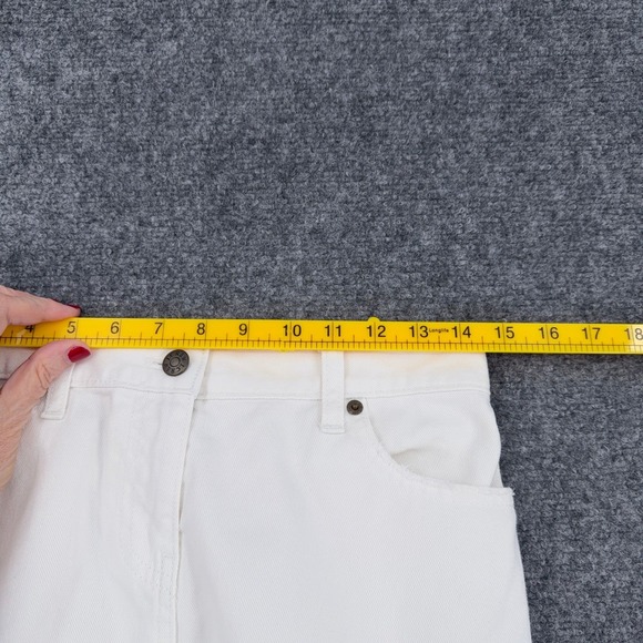 J. Crew White Denim Mini Skirt Frayed Hem Womens Size 27 - Picture 4 of 5